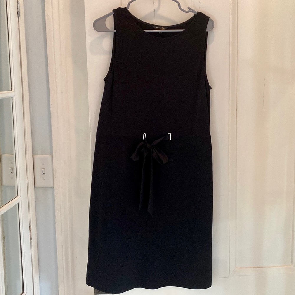 Massimo Dutti Black Cotton Dress